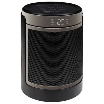 Russell Hobbs Space Heater in Black & Gold 1500W Portable Oscillating Ceramic Round Electric Heater RHCH2002G