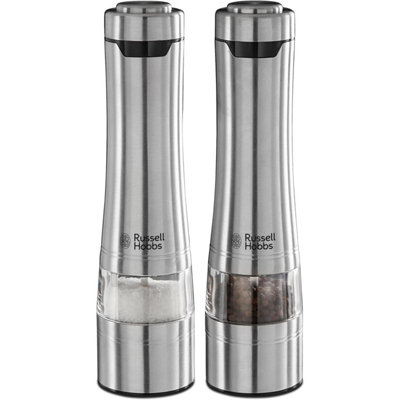 Russell Hobbs Stainless Steel Electric Salt & Pepper Mill Set