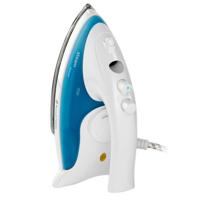 Russell Hobbs Steam Glide Travel Iron 22470, 760 W - White and Blue
