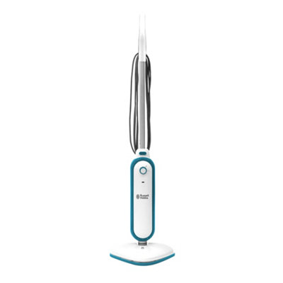 Russell Hobbs Steam Mop with 2 Microfibre Pads White and Aqua RHSM1001-G