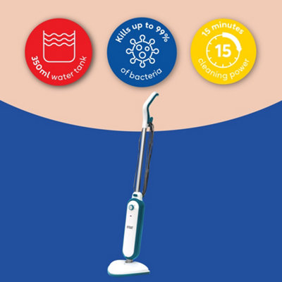 Russell Hobbs Steam Mop with 2 Microfibre Pads White and Aqua RHSM1001-G - 4