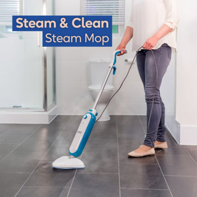 Russell Hobbs Steam Mop with 2 Microfibre Pads White and Aqua RHSM1001-G - 5