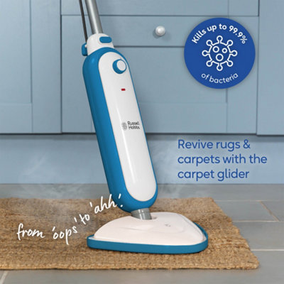 Russell Hobbs Steam Mop with 2 Microfibre Pads White and Aqua RHSM1001-G - 6