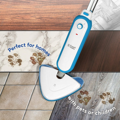 Russell Hobbs Steam Mop with 2 Microfibre Pads White and Aqua RHSM1001-G - 8