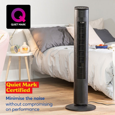Russell Hobbs Tower Fan Electric 3 Speed Premium Black with Remote RHTWR3SB