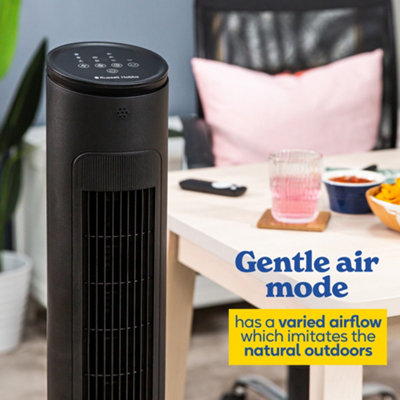 Russell Hobbs Tower Fan Electric 3 Speed Premium Black with Remote RHTWR3SB