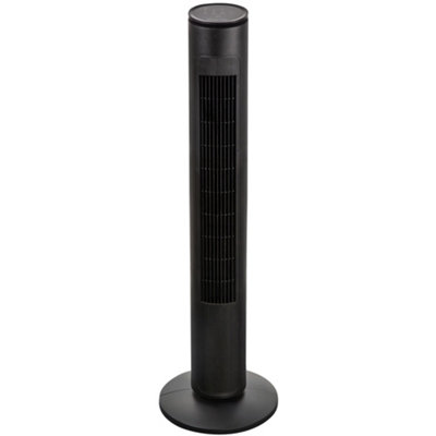 Russell Hobbs Tower Fan Electric 3 Speed Premium Black with Remote RHTWR3SB