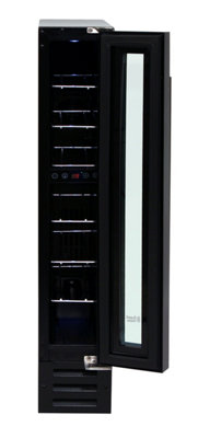 Russell Hobbs Wine Cooler 7 Bottle Black Glass Freestanding & Built In RHBI7WC1