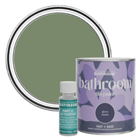 Rust-Oleum All Green Gloss Bathroom Tile Paint 750ml