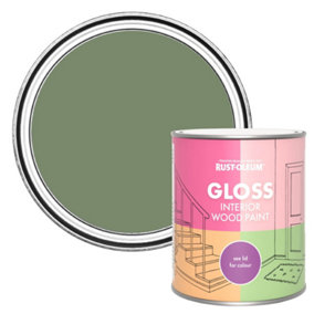 Rust-Oleum All Green Gloss Interior Wood Paint 750ml