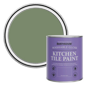 Rust-Oleum All Green Gloss Kitchen Tile Paint 750ml