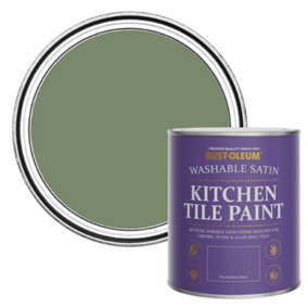 Rust-Oleum All Green Satin Kitchen Tile Paint 750ml