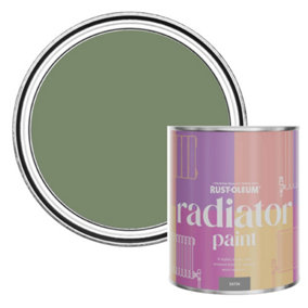 Rust-Oleum All Green Satin Radiator Paint 750ml