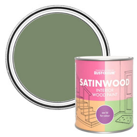 Rust-Oleum All Green Satinwood Interior Paint 750ml