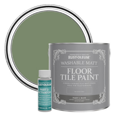 Rust-Oleum All Green Washable Matt Floor Tile Paint 2.5L