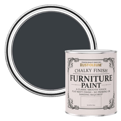 Rust-Oleum Anthracite (RAL 7016) Chalky Furniture Paint 750ml | DIY at B&Q