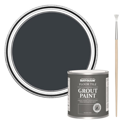 Rust-Oleum Anthracite (RAL 7016) Floor Grout Paint 250ml | DIY at B&Q
