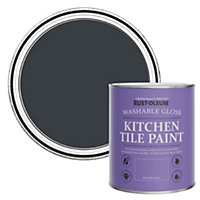 Rust-Oleum Anthracite (RAL 7016) Gloss Kitchen Tile Paint 750ml