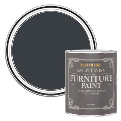 RustOleum Anthracite (RAL 7016) Satin Furniture Paint 750ml DIY at B&Q