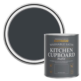 Rust-Oleum Anthracite (RAL 7016) Satin Kitchen Cupboard Paint 750ml