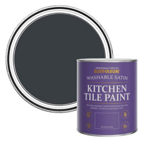 Rust-Oleum Anthracite (RAL 7016) Satin Kitchen Tile Paint 750ml