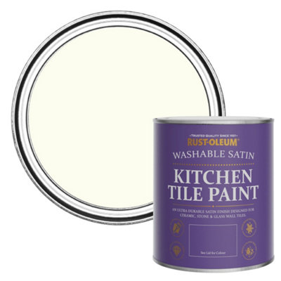 Rust-Oleum Antique White Satin Kitchen Tile Paint 750ml