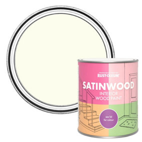 Rust-Oleum Antique White Satinwood Interior Paint 750ml