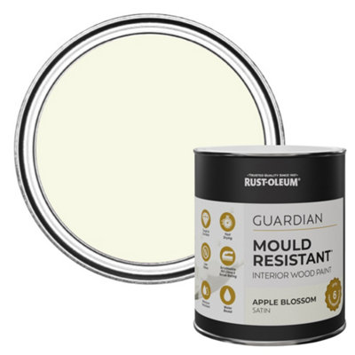 Rust-Oleum Apple Blossom Guardian Satin Mould Resistant Interior Wood Paint 750ml