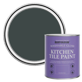 Rust-Oleum Black Sand Gloss Kitchen Tile Paint 750ml