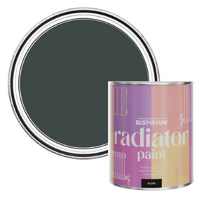 Rust-Oleum Black Sand Gloss Radiator Paint 750ml