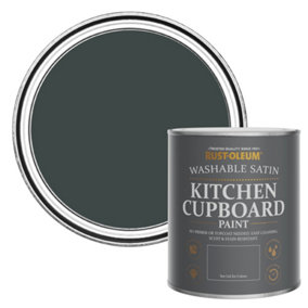 Rust-Oleum Black Sand Satin Kitchen Cupboard Paint 750ml