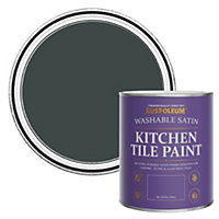 Rust-Oleum Black Sand Satin Kitchen Tile Paint 750ml