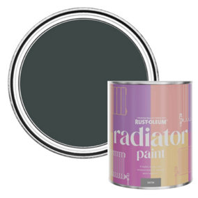 Rust-Oleum Black Sand Satin Radiator Paint 750ml