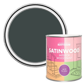 Rust-Oleum Black Sand Satinwood Interior Paint 750ml