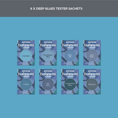 Rust-Oleum Blue Bathroom Wall & Ceiling Paint Tester Samples - 10ml