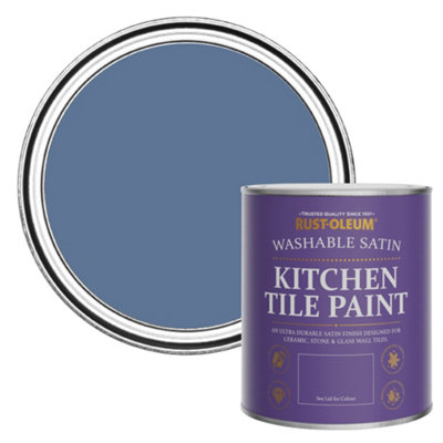 Rust-Oleum Blue River Satin Kitchen Tile Paint 750ml