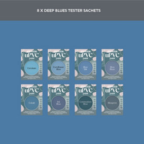 Rust-Oleum Blue Satin uPVC Paint Tester Samples - 10ml