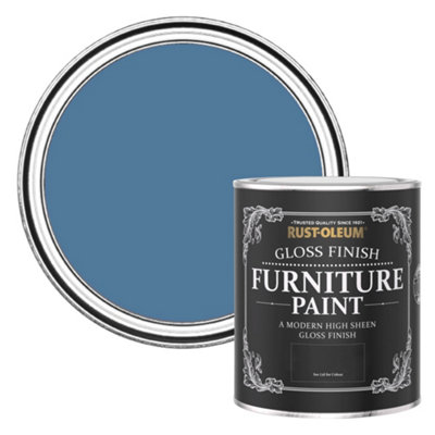 Rust-Oleum Blue Silk Gloss Furniture Paint 750ml