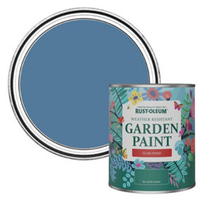 Rust-Oleum Blue Silk Gloss Garden Paint 750ml