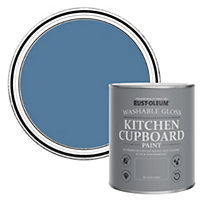 Rust-Oleum Blue Silk Gloss Kitchen Cupboard Paint 750ml