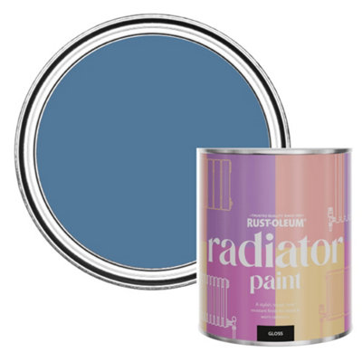 Rust-Oleum Blue Silk Gloss Radiator Paint 750ml