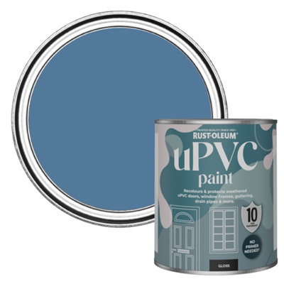 Rust-Oleum Blue Silk Gloss UPVC Paint 750ml