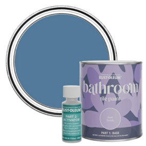 Rust-Oleum Blue Silk Matt Bathroom Tile Paint 750ml