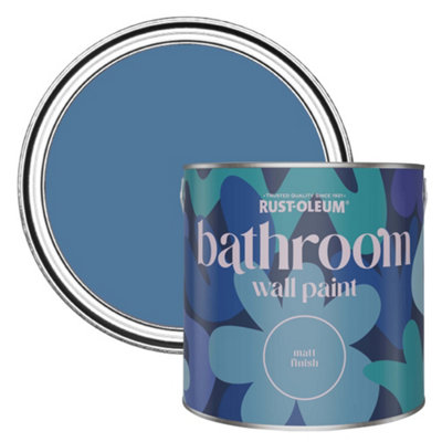 Rust-Oleum Blue Silk Matt Bathroom Wall & Ceiling Paint 2.5L