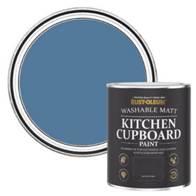 Rust-Oleum Blue Silk Matt Kitchen Cupboard Paint 750ml