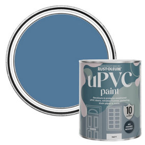 Rust-Oleum Blue Silk Matt UPVC Paint 750ml