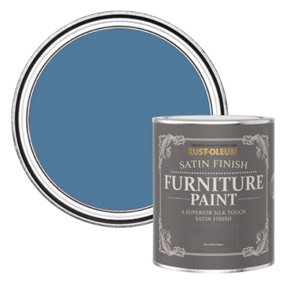 Rust-Oleum Blue Silk Satin Furniture Paint 750ml