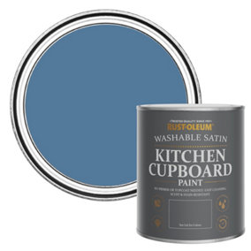 Rust-Oleum Blue Silk Satin Kitchen Cupboard Paint 750ml
