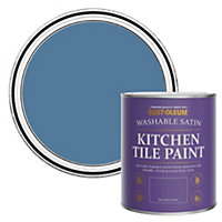 Rust-Oleum Blue Silk Satin Kitchen Tile Paint 750ml