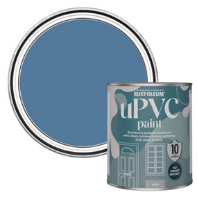 Rust-Oleum Blue Silk Satin UPVC Paint 750ml